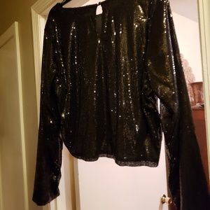 Beautiful black sequence shirt